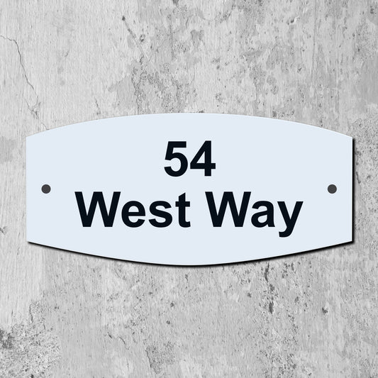 Acrylic House Sign - Straight edge Oval